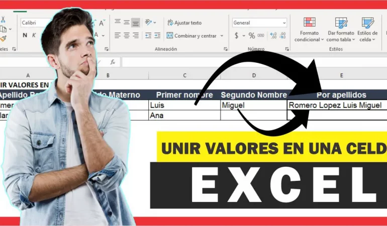 Funciones para combinar los valores de varias celdas en una sola